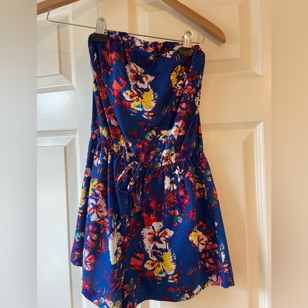 Delia’s blue floral romper, size XS, excellent condition